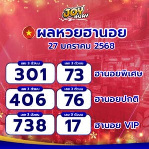 ผลหวยฮานอย 27 มกราคม 2568 informedforlife